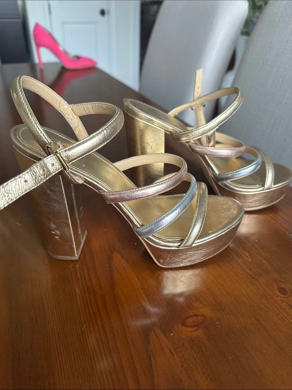 Michael Kors Nantucket  Platforms Metallic leather